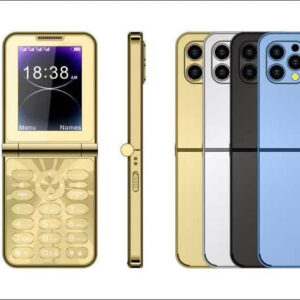 Hot Selling Exquisite Appearance Mini Folding Feature Phone Flip Cover Elderly Button Phone Pocket Phone