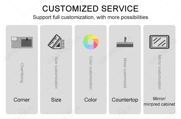 Factory Price PVC Bathroom Vanity Cabinet With Aluminum LED Mirror Cabinet New Design PVC Bathroom Vanity With Ceramic Basin - 图片 21