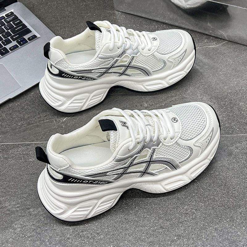 Exported Italian Original Clearance Dad Shoes Summer New Women's Running Hollow Sports Shoes Thick Sole - 图片 6