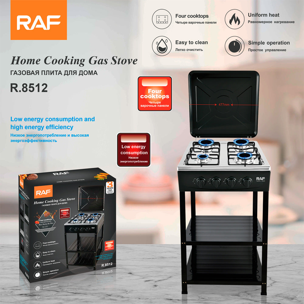RAF European Standard Full Cover Low Energy Liquefied Gas Tabletop Flameout Protection Glass Rotating Fire Gas Four Burner Panel - 图片 22