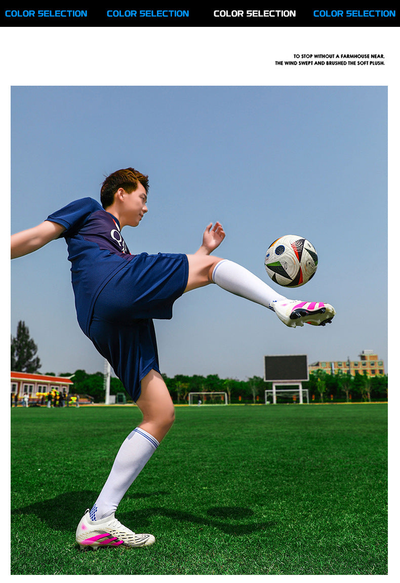 2025New Football Shoes for Men and Women, Youth Students, Fashionable and Comfortable, Long Spikes, Low-top, Factory Direct Sale - 图片 19