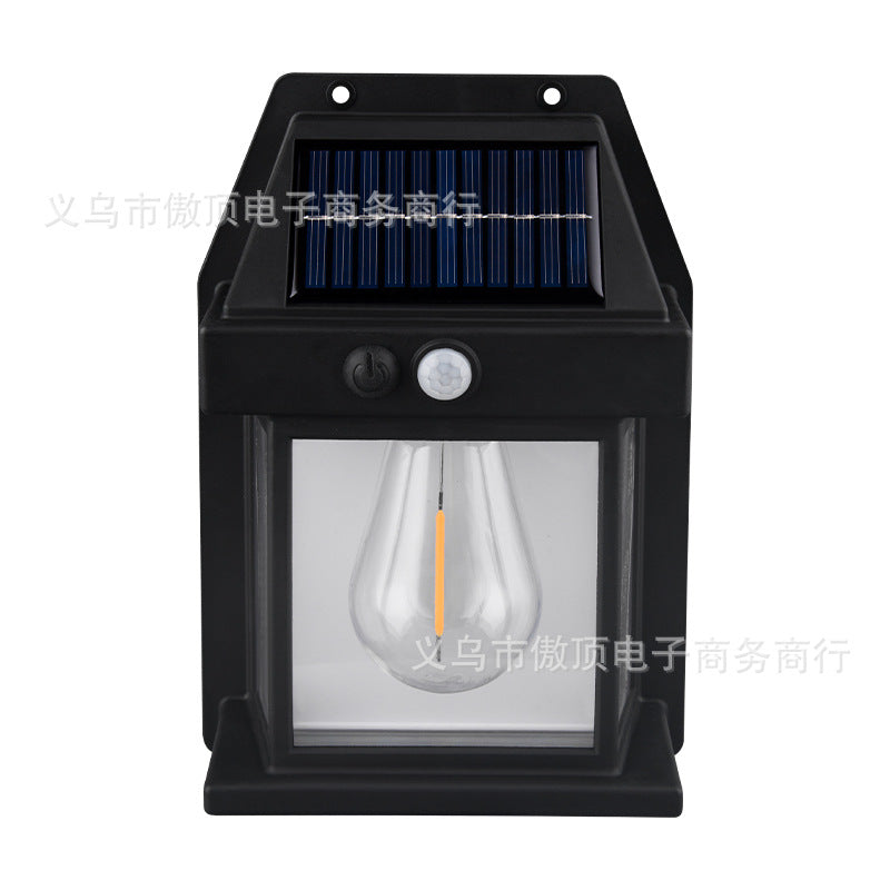 New Solar Light Outdoor Human Body Sensor Light Waterproof Street Light Tungsten Wall Light Garden Courtyard Night Light - 图片 4