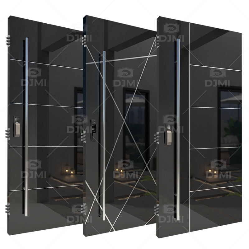 European Luxury Design Exterior Door for House Front Metal Pivot Door Smart Locks for Front Entry Doors - 图片 4