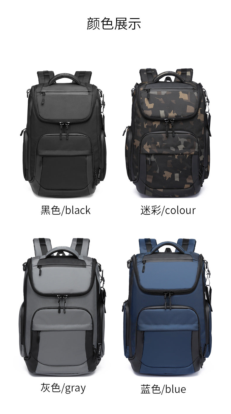 OZUKO Business Backpack Men's Commuting Large Capacity Computer Bag Travel Backpack High-end Waterproof School Bag - 图片 26
