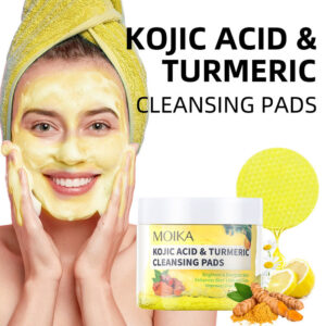 In Stock Turmeric Kojic Acid Cleansing Pads Exfoliating Cleansing Cotton Pads Skincare Wholesale