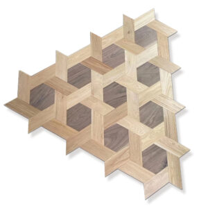 ENF&B1 Certified Luxury Hexagonal Honeycomb Parquet Waterproof Engineered Oak Wood Flooring for High-End Interior & Outdoor Use