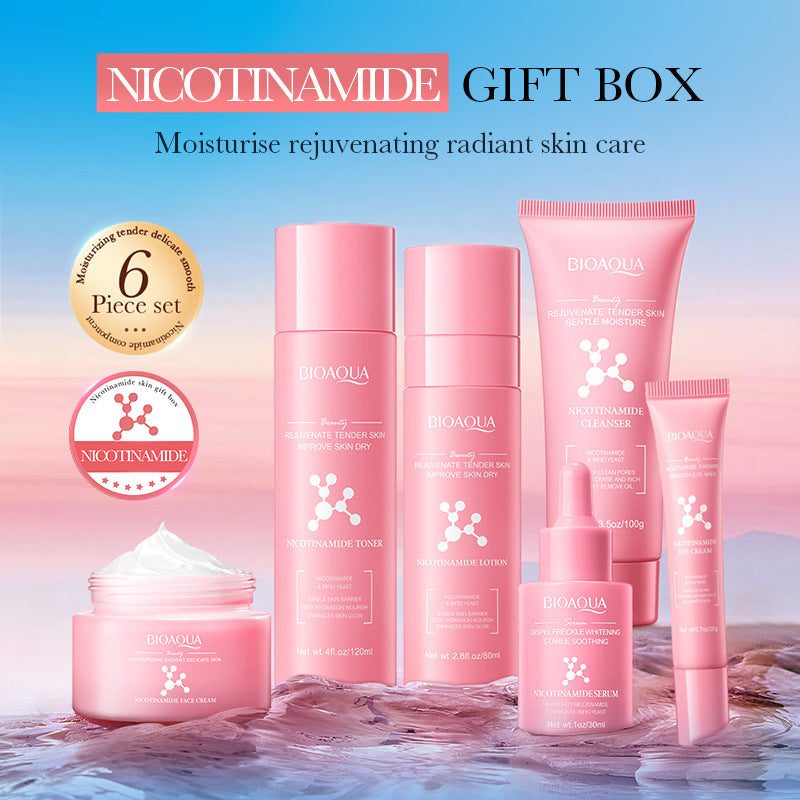 Cross-border Niacinamide Hydrating and Rejuvenating Six-Piece Set Hydrating Moisturizing Gift Set Cross-Border Wholesale - 图片 3