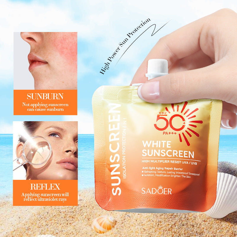 SPF50+Sunscreen30g SADOER Anti-UV Non-Greasy Sunscreen Lotion Cross-Border Wholesale - 图片 3