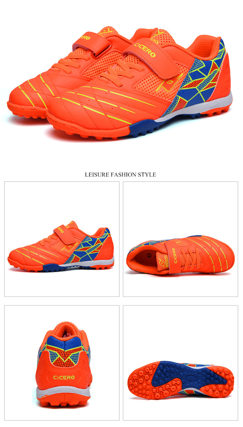 Men's Soccer Shoes TF Velcro Magic Tape Children's Sports Shoes for Primary and Secondary School Students and Teenagers for Sports Competitions and Training - 图片 45