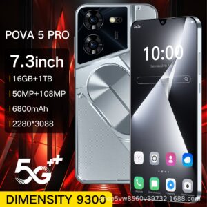 New Pova5 Intelligence5G Genuine Phone7.3Inch16+1T Android E-commerce
