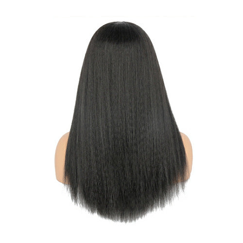 Factory Direct Sale V-part brown Yaki Straight Wig - 图片 12