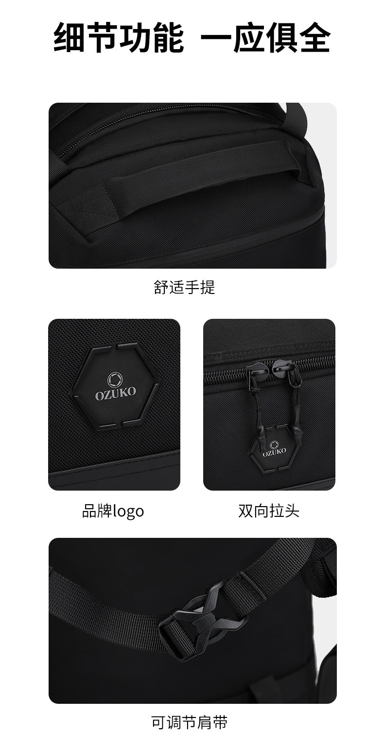 New Men's Travel Bag Large Capacity Sports Fitness Bag Waterproof Handheld Multifunctional Short Trip Backpack Yoga Bag - 图片 20