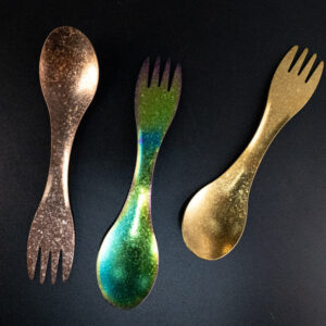 Pure Titanium Multifunctional Spoon Fork Ice Flower Camping Outdoor Crystal Fork Household Lightweight Spoon Creative High-Value Colorful