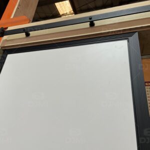 China Top Manufacturers Custom Aluminum Frame HPL/Melamine Surface Internal Hidden Wood Door with Silent Lock for House Interior