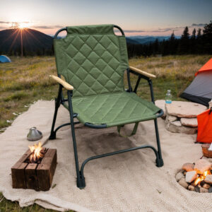 Foldable Chair Outdoor Stall Chair Autumn Winter Quilted Kermit Chair Picnic Chair Portable Table Chair Beach Chair Camping Chair