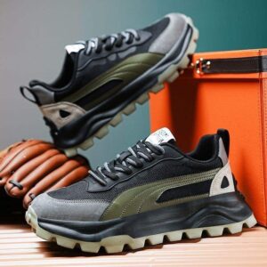 Men's Shoes Spring New Versatile Casual Trendy Korean Style Thick-Soled Height-Increasing Sneakers Casual Shoes Dad Shoes