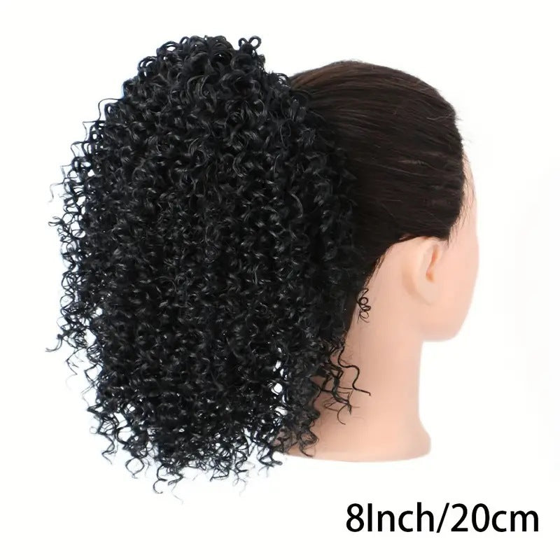 81-inch Synthetic Hair African Drawstring Ponytail jerry curly Small Curly Ponytail - 图片 10