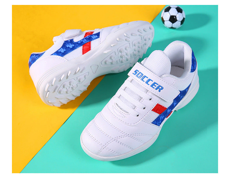 New football shoes for men and women with Velcro for children TF Broken Nail Style Youth Student Grassland Flat Training Shoes - 图片 42