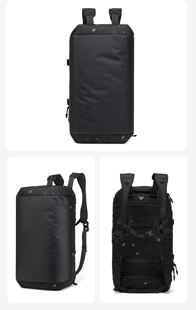 New Men's Travel Bag Large Capacity Sports Fitness Bag Waterproof Handheld Multifunctional Short Trip Backpack Yoga Bag - 图片 26