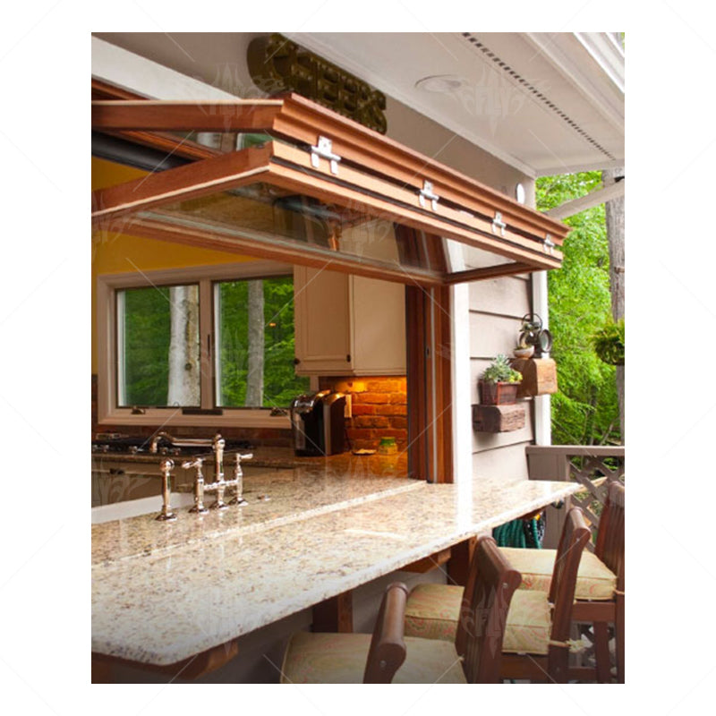 Customized Aluminum Folding Window Home Use Fold up Window Project Kitchen Folding Window - 图片 3