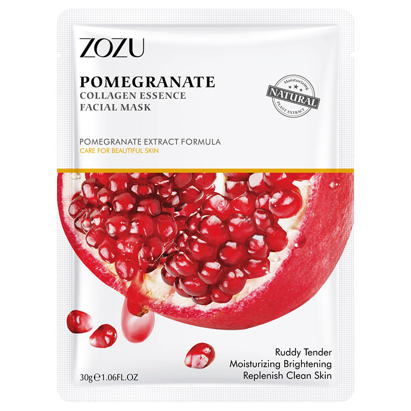 Cross-border Plant Face Mask Sheets30g Red Pomegranate Moisturizing Tablets Foreign Trade Manufacturer Skincare Wholesale - 图片 6