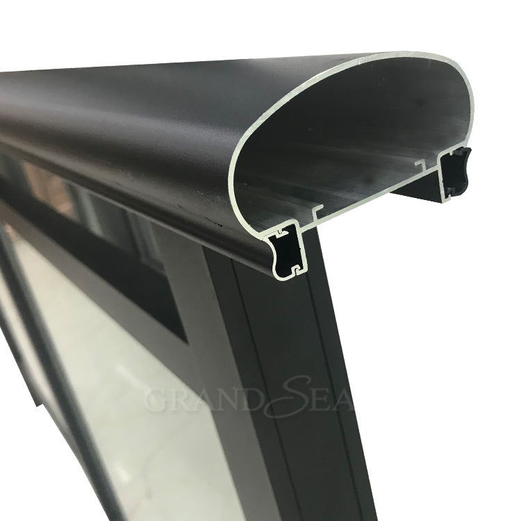Factory Wholesale Price Matte Black Frame Stair Glass Railing Prices Design - 图片 9