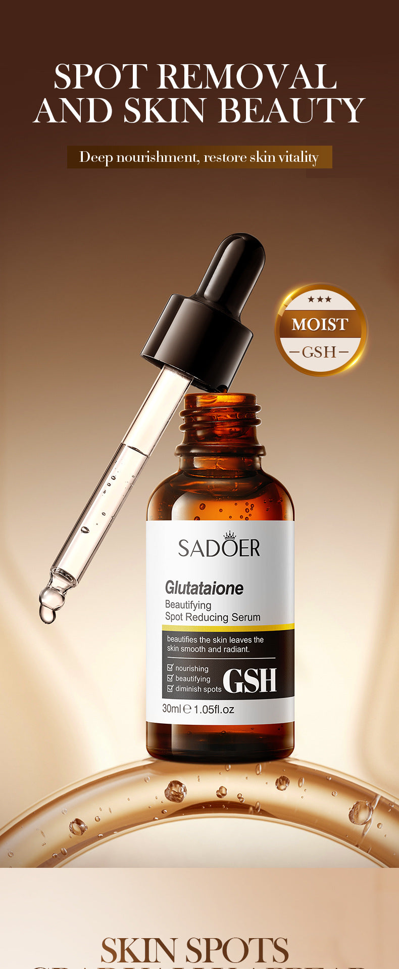 Hyaluronic Acid Hydrating Moisturizing Serum SADOER Skin rejuvenation and moisturizing essence liquid cross-border wholesale - 图片 22