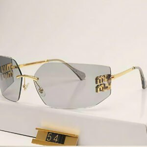 Luxury High-Quality Inner Partition Miaojia SMU54y Sunglasses for Women Same Style as Zhang Yuanying Rimless Sunglasses High-end Feel