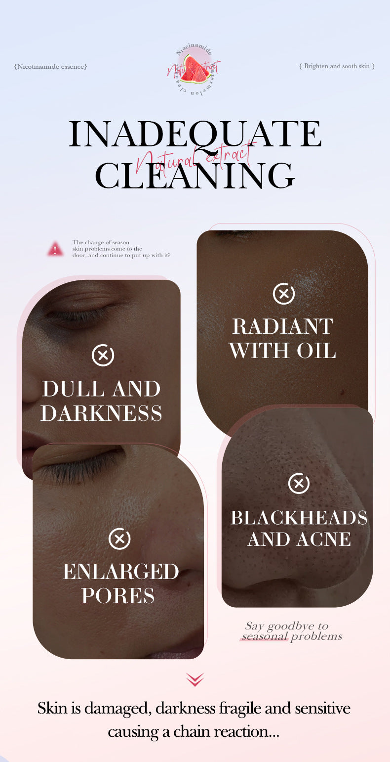 Niacinamide Watermelon Facial Cleanser SADOER Deep Cleansing Facial Cleanser Cross-Border Wholesale - 图片 9