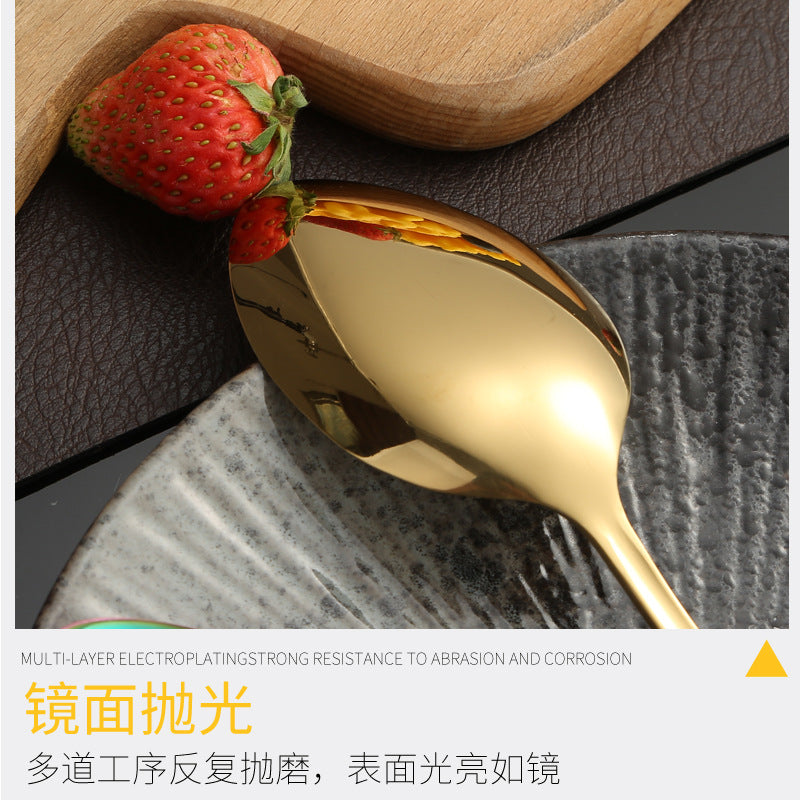 410Stainless Steel Cutlery Western Food Square Handle Knife Fork Spoon4Gift Set Cutlery Set Steak Knife Fork Spoon - 图片 5