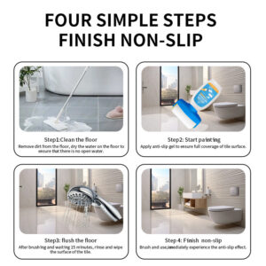 Home Floor Anti-Slip Bathroom Shower Room Glass Tile Floor Tile Marble Liquid Gel Paste Mildew Proof