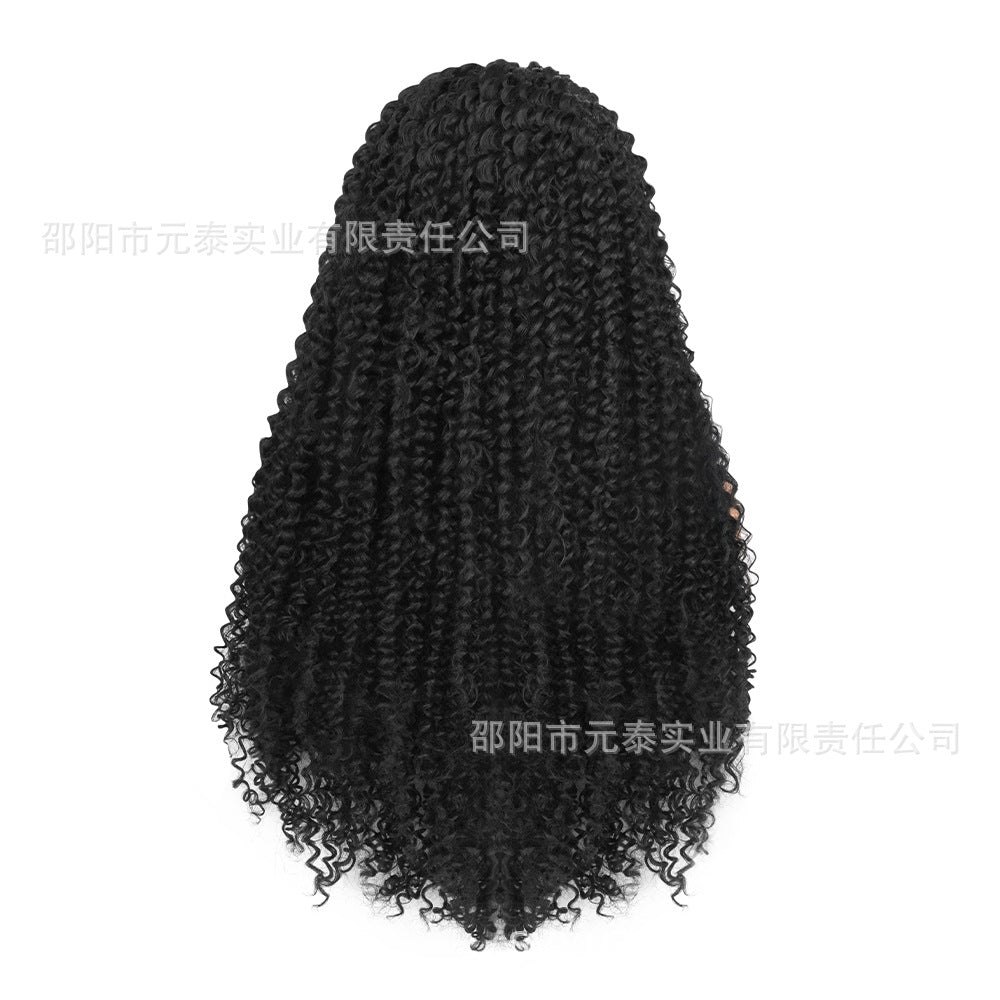 13X4X1Small Front Lace Wig African Small Curly Hair Synthetic Wig Corn Silk Curly Wig Cross-Border Hot Sale - 图片 4