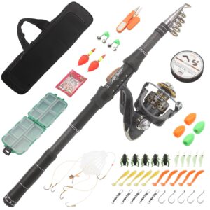 Portable Ultra-Short Fishing Gear Set Carbon Short Sea Rod Spinning Reel Combination European and American FBA Fishing rod