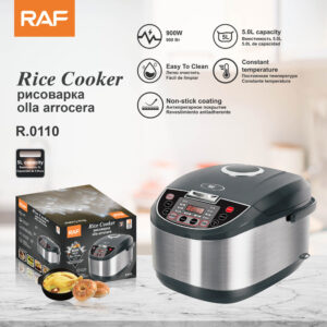 RAF European Standard Rice Cooker Smart6L Fully Automatic Health-Preserving Household Stainless Steel Rice Cooker Multi-Functional900w