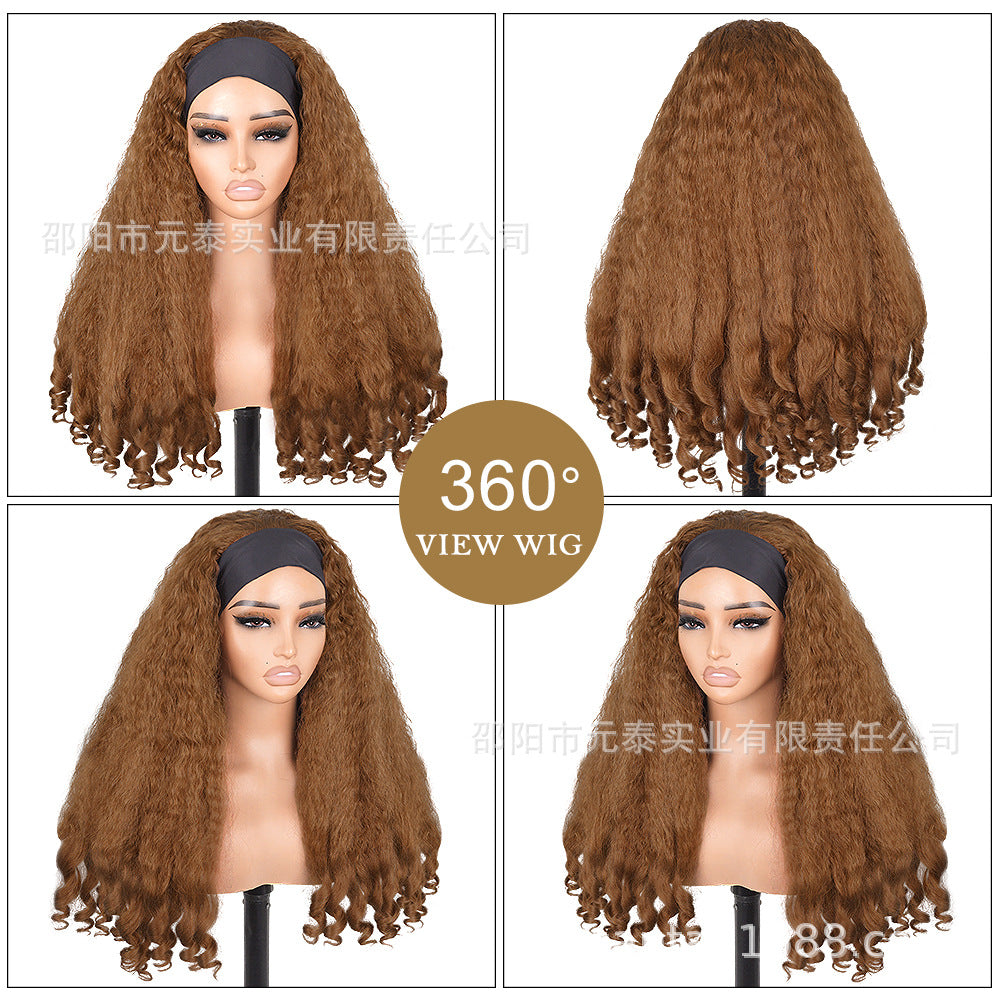 Africa Afro YAKI curly Ribbon Hair Band Curly Hair Chemical Fiber Wig headband wigs - 图片 26