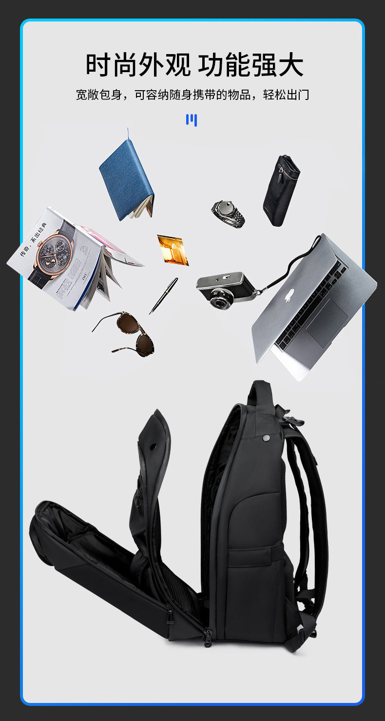 ozuko Business Backpack Men's Waterproof Computer School Bag High-looking commuter travel backpack for college students - 图片 17