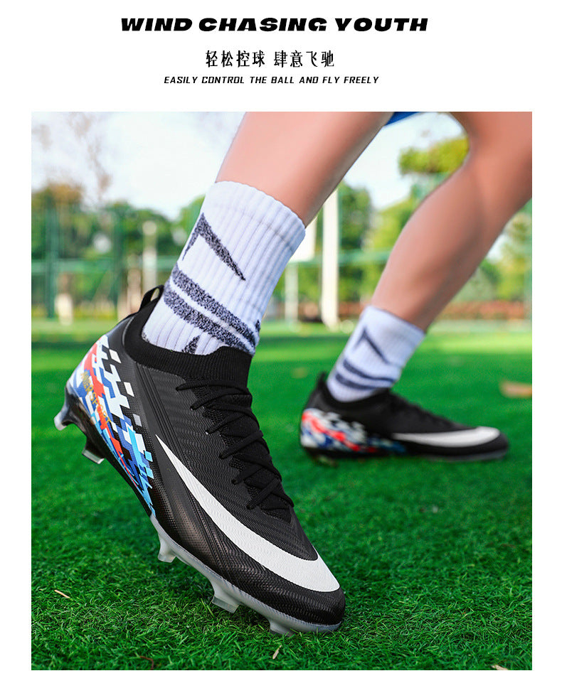 New Large Size Long Spike Football Shoes Low Top Youth Competition Training Student Football Sports Shoes - 图片 21