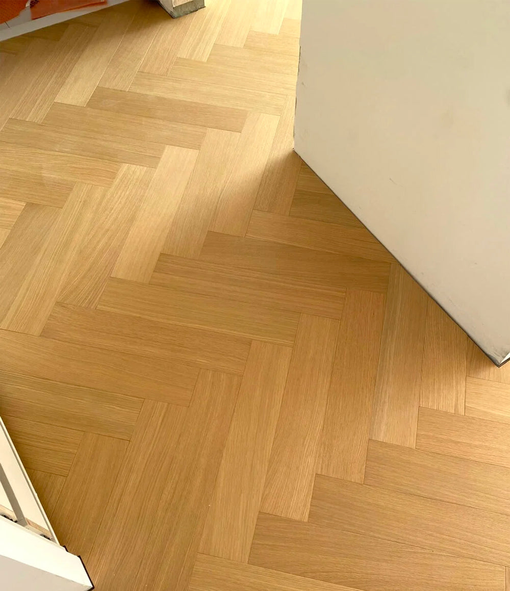 Custom ENF-Certified AB-Grade Solid Wood Oak Herringbone Flooring Click-Lock Multilayer Engineered Exterior Park Luxury Interior - 图片 15