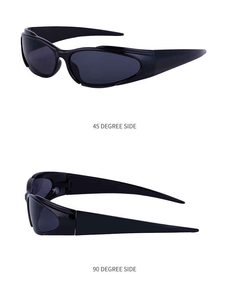 European and American Sports Windproof Cycling Sunglasses for Men and Women Sun Protection Personality Y2K Millennium Sunglasses Glasses Glasses - 图片 22