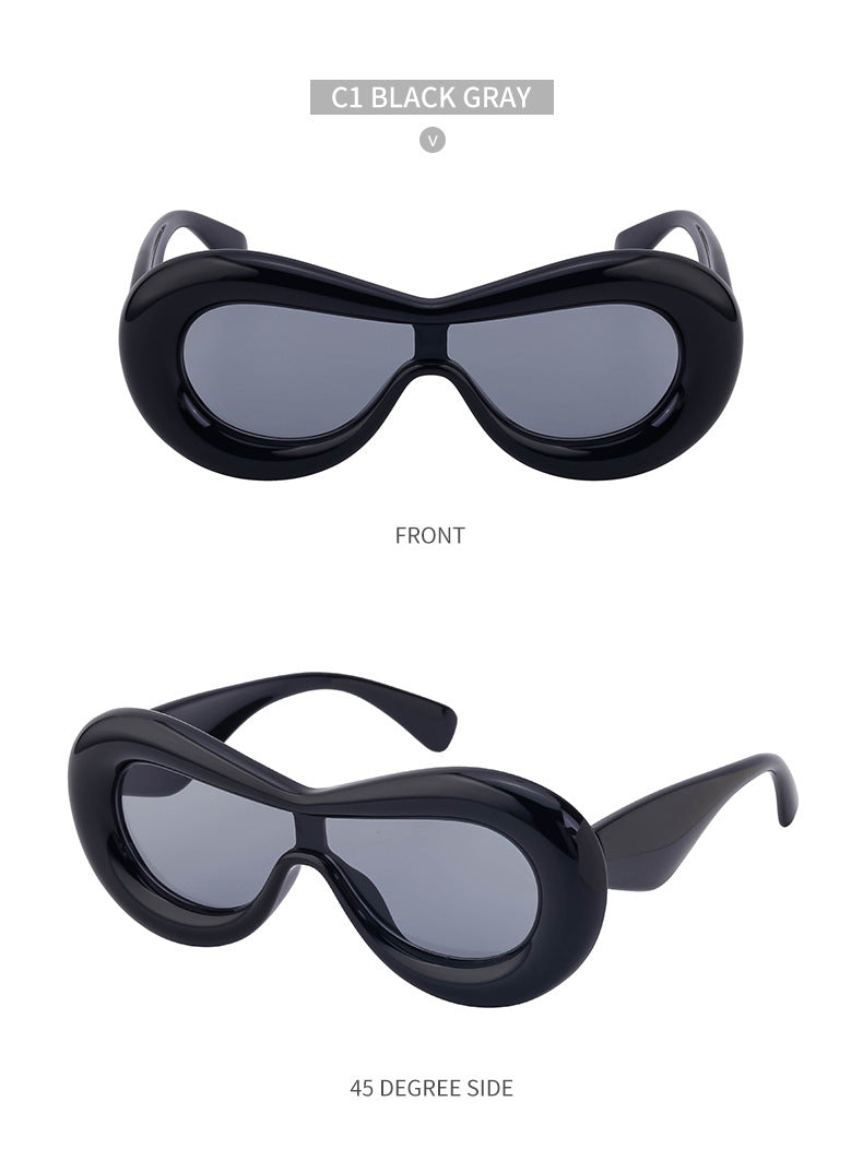 Europe and America Y2K Sunglasses for Women Trendy One-Piece Sunglasses Party Quirky Street Style Fashion Women's Glasses Wholesale - 图片 29