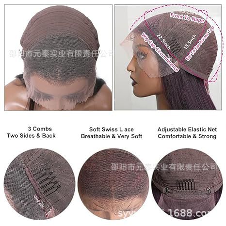 13X4 lace Layered Cut Straight Synthetic Wig for Daily Party - 图片 11