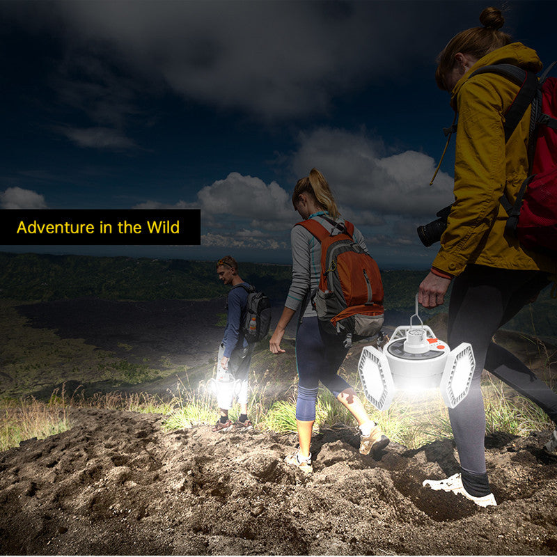 Outdoor LED Tent Light Camping Light with Remote Control Three-Leaf Bulb Emergency Light for Home Power Outage - 图片 25