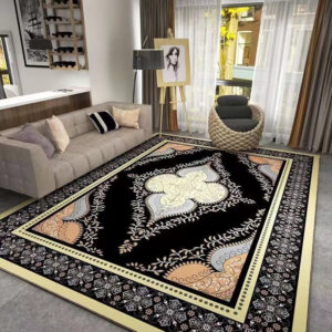 Bohemian Style Crystal Velvet Carpet Wear-Resistant and Dirt-Resistant Bedroom Non-Slip Bedside Rug Home Living Room Sofa Coffee Table Rug