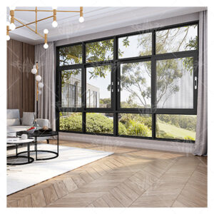 Modern Design System Customized  Double Glass Hurricane Impact Aluminium Sliding Window