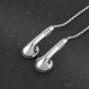 Titanium Steel Jewelry Hip Hop Disco Necklace Fashionable Personality ins Music Headphones Stainless Steel Pendant Jewelry