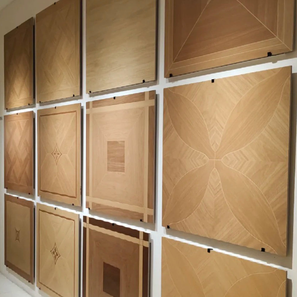 14mm Engineered Square Oak Parquet Wood Flooring | Custom Decorative Hardwood Tiles for Outdoor Interior Use-Waterproof - 图片 15