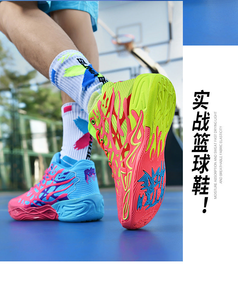 New Youth Trendy Sports Combat Boots Three Balls4Fashionable Men's Professional Practical Anti-Slip Wear-Resistant Basketball Shoes - 图片 21