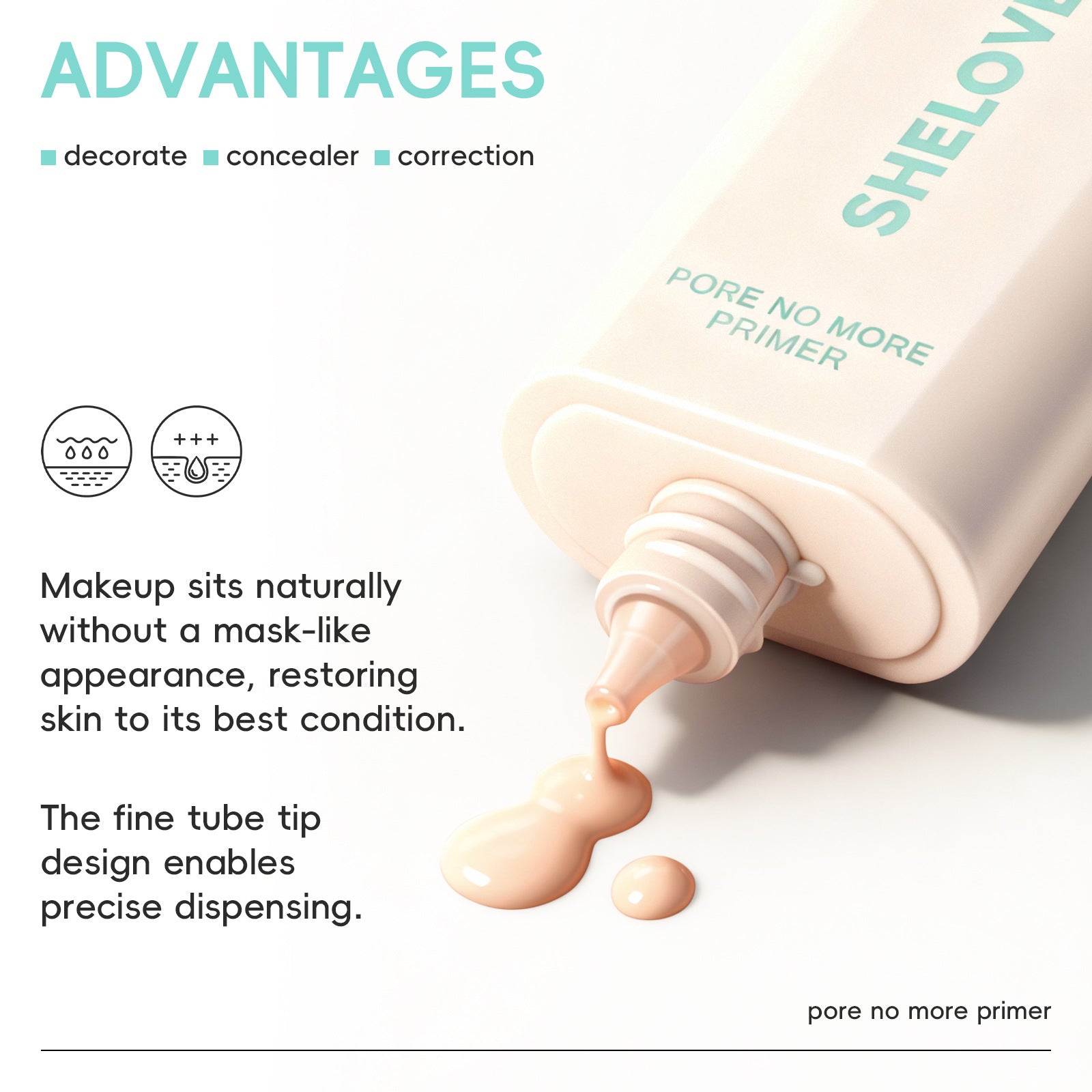 sheloves Pore Concealing Primer Lightweight Concealer Makeup Effect Exclusive Supply Oil Control Clear Primer - 图片 20