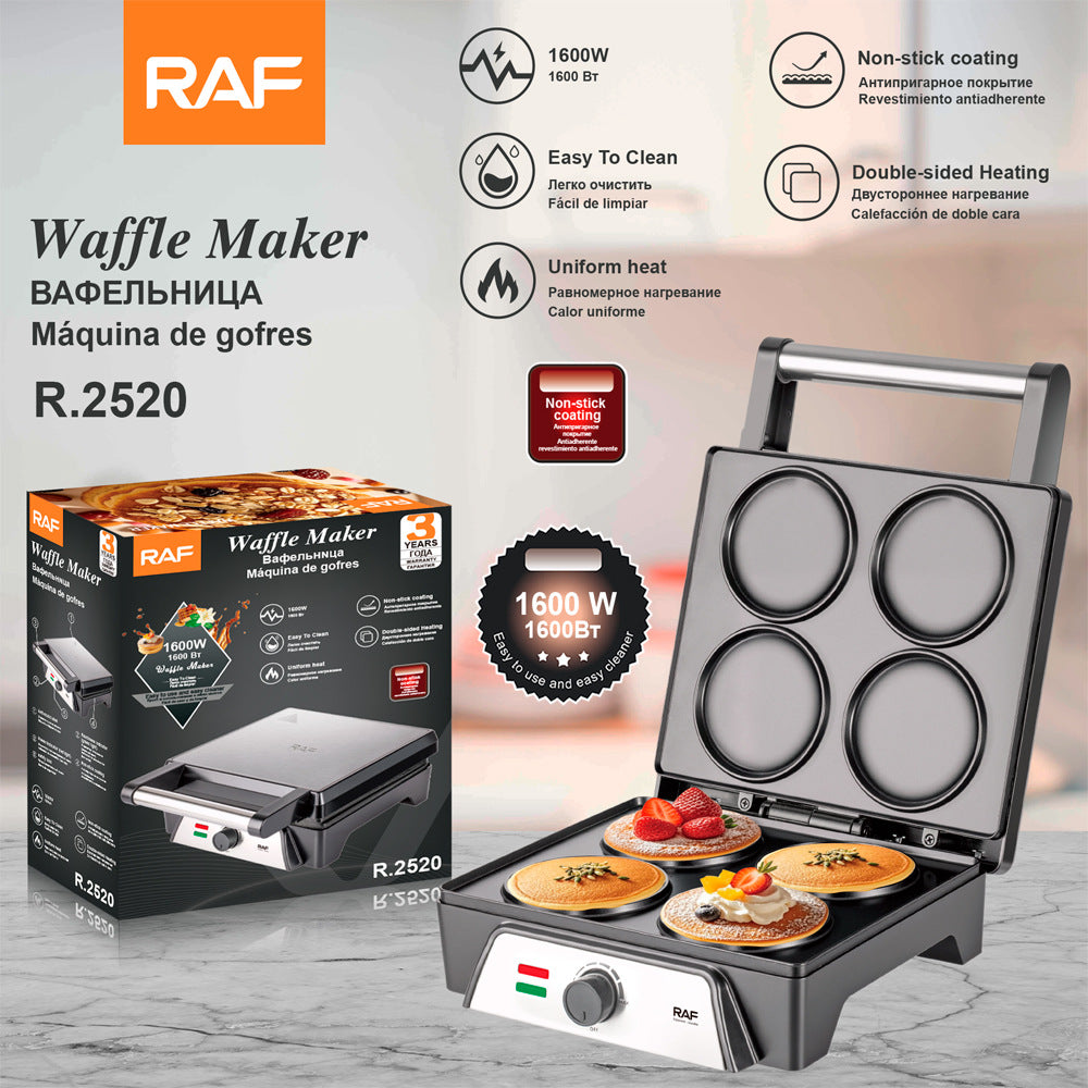 RAF European Standard Pancake Maker for Home Use, Multifunctional Sandwich Heater, Dorayaki Cookie Breakfast Machine R2520 - 图片 18