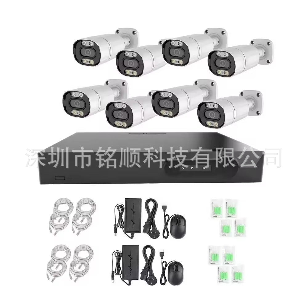 POE Wireless Surveillance Camera 5MP 8MP 8Road Surveillance Camera Set Network Bullet Camera NVR Infrared - 图片 3